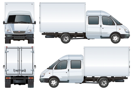 delivery / cargo truckのイラスト素材