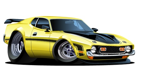 Vector cartoon muscle car