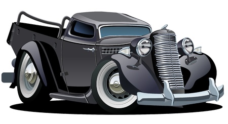 Vector Retro Cartoon Pickupのイラスト素材