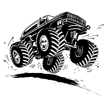 Cartoon Monster Truckのイラスト素材