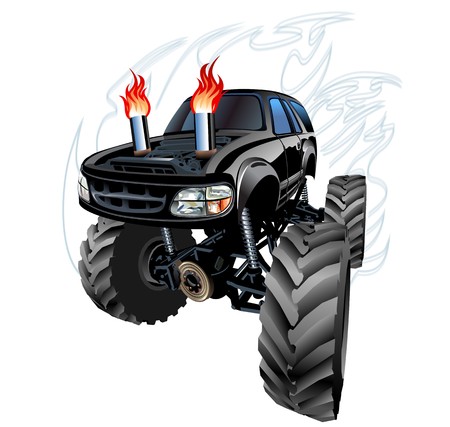 Cartoon Monster Truckのイラスト素材