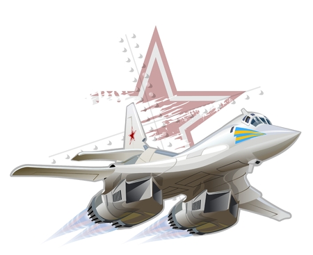 Vector Cartoon Bomber. Available EPS-10 vector format separated by groups and layers for easy editのイラスト素材