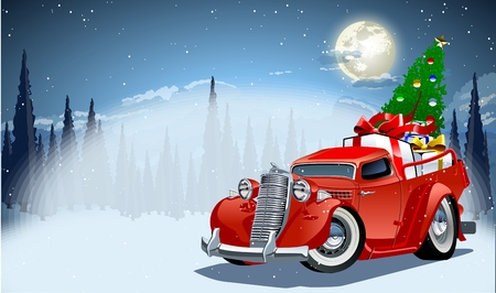 Vector Christmas Card. Available EPS-10 format separated by groups and layers for easy editのイラスト素材