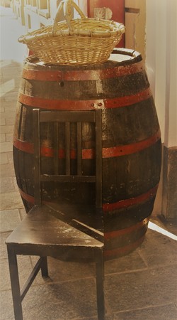 Barrel and stoolの写真素材