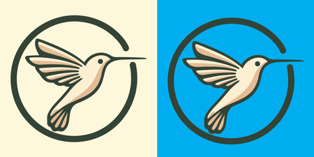 Hummingbird icon. Vector illustration of a hummingbird symbol.のイラスト素材