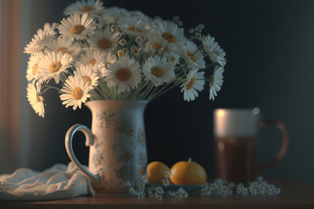 Bouquet of flowers in a vase. AIの素材