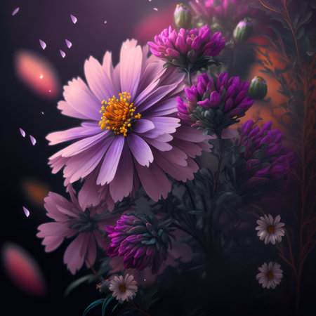Bouquet of flowers in a vase. AIの素材