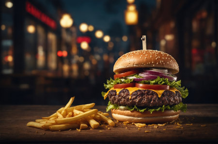 Hamburger close upの素材