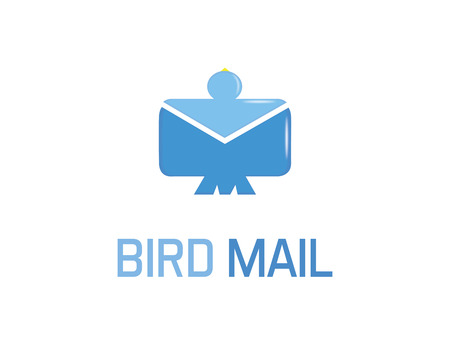 Bird mail agency logoのイラスト素材