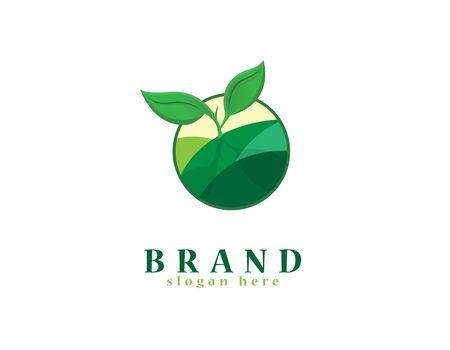 Organic plant logoのイラスト素材