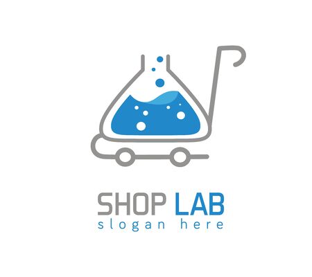 Shop lab logo on whiteのイラスト素材