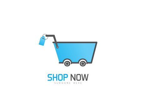 Shop now logo on whiteのイラスト素材