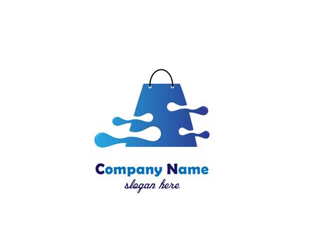 Shop business logo on whiteのイラスト素材