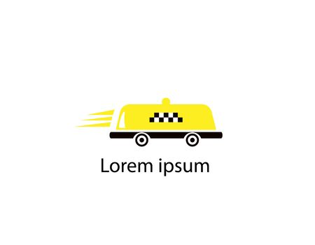 Taxi food, Delivery food illustration logoのイラスト素材