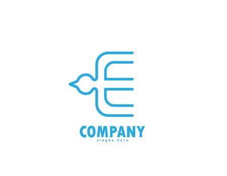 E bird logoのイラスト素材