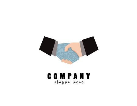 handshake of future logoのイラスト素材