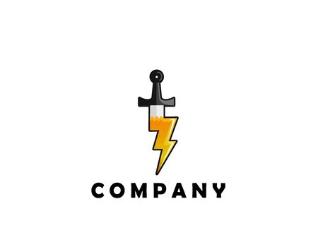 sword flash logoのイラスト素材