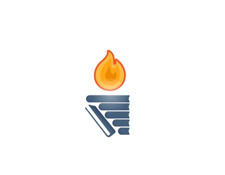 torch books  icon illustrationのイラスト素材