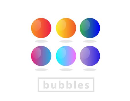 Shiny bubbles set 3d vector designのイラスト素材