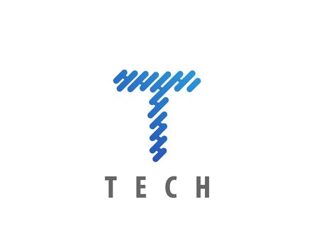 Technology Letter T Icon Design Elementのイラスト素材