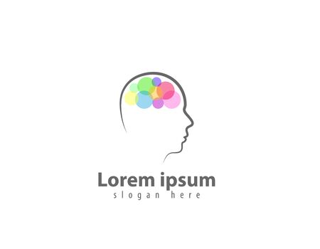 Brain, Creative mind, learning and design icons. Man headのイラスト素材