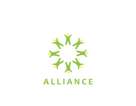 Alliance poeple logo - illustration designのイラスト素材