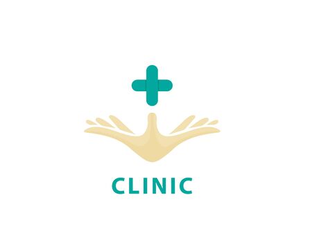Medical services hand help logoのイラスト素材