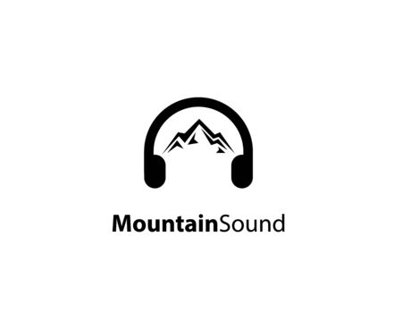 Mountain sound logo design - illustrationのイラスト素材