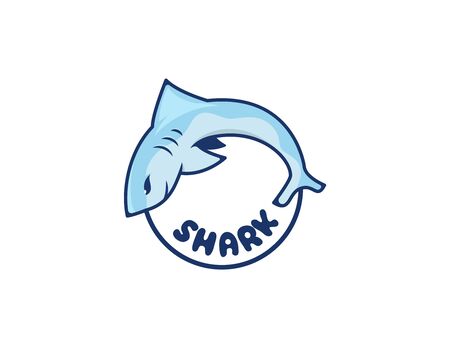 Fish shark logo designのイラスト素材