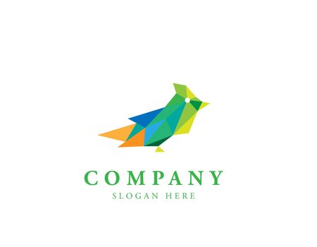 Geometric bird design logoのイラスト素材