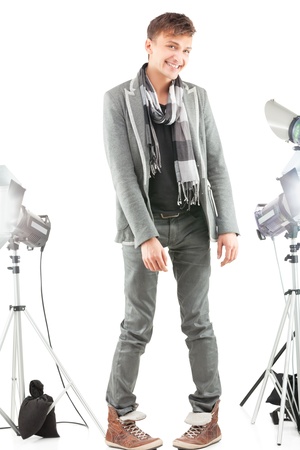 Portrait of a handsome young manの写真素材