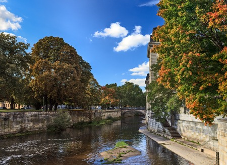 Autumn scene in a city, Hanover.の写真素材