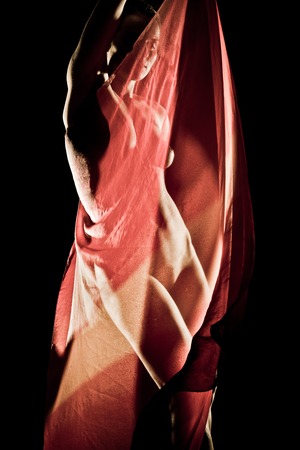 classic low key photo of sexy woman bodyの写真素材