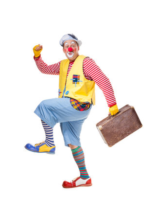 A funny clown with smiling joyful expressionの写真素材