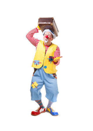 A funny clown with smiling joyful expressionの写真素材