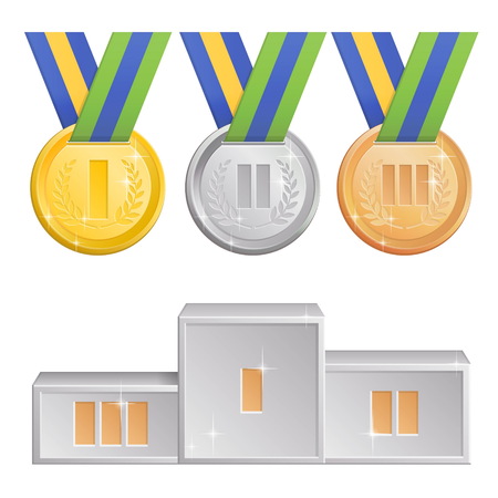 icons devoted   sports events  . Sports competition items, medals, inventory and symbols.のイラスト素材