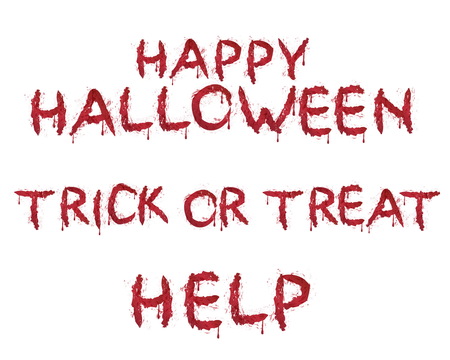 Bloody red latin alphabet. Spooky dripping blood letters, use to compound your own words, headers for posters, banners, helloween decoration.のイラスト素材