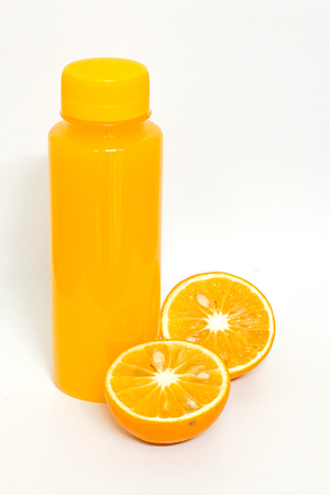 orange isolate on white backgroundの写真素材