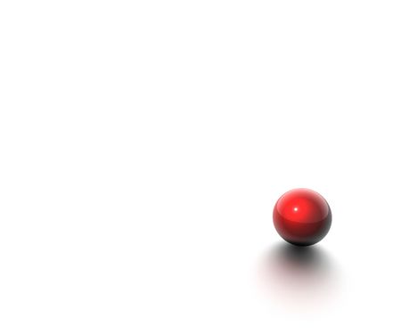 red 3D ball with reflectionの写真素材