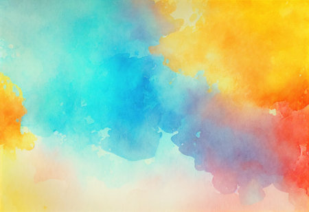 Abstract background watercolor colourful vibrant paper Textureの写真素材