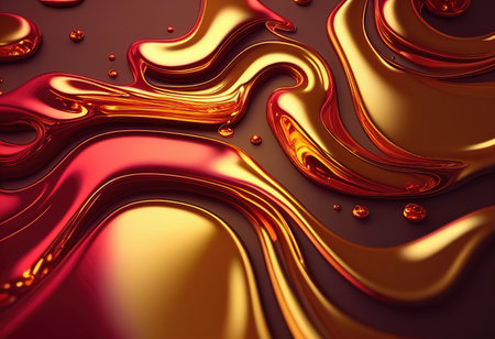 Marble pattern background material with a luxurious atmosphere of red, black and goldの素材