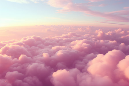 pink clouds and sky for background Abstract,postcard nature art pastel style,soft and blur focus.