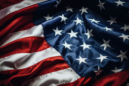 American Flag Wave Close Up for Memorial Day or 4th of July