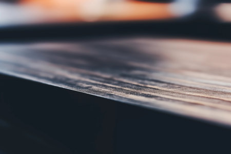 Abstract Wooden Surface with Blurred Backgroundの写真素材