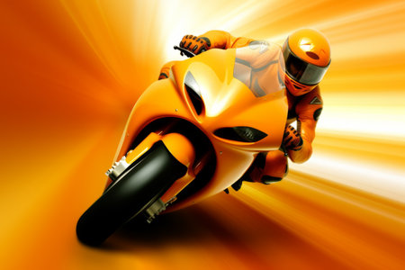 Speed Rush Motorcycle Racing in Actionの素材