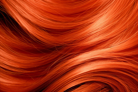 Fiery Red Hair Wave Textureの素材
