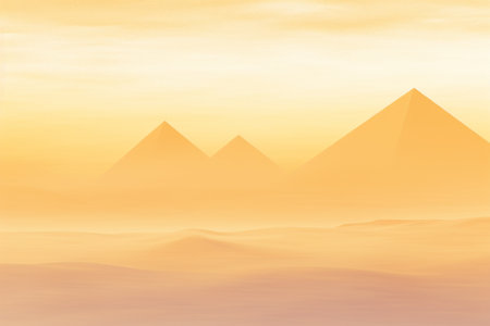 Golden Desert Dunes at Sunsetの素材