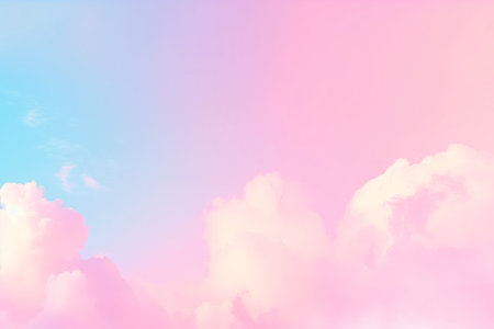 Pastel Dream Sky Fluffy Clouds and Serene Huesの素材