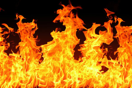 Intense Flames A Dance of Fire Captured in Vivid Detailの素材