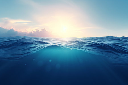 Serene Ocean at Sunriseの素材